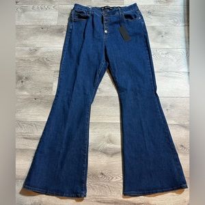 Chic Denim Harley Extreme Flare Dark Wash Jeans  Size  16